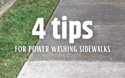 Four tips for power washing concrete sidewalks